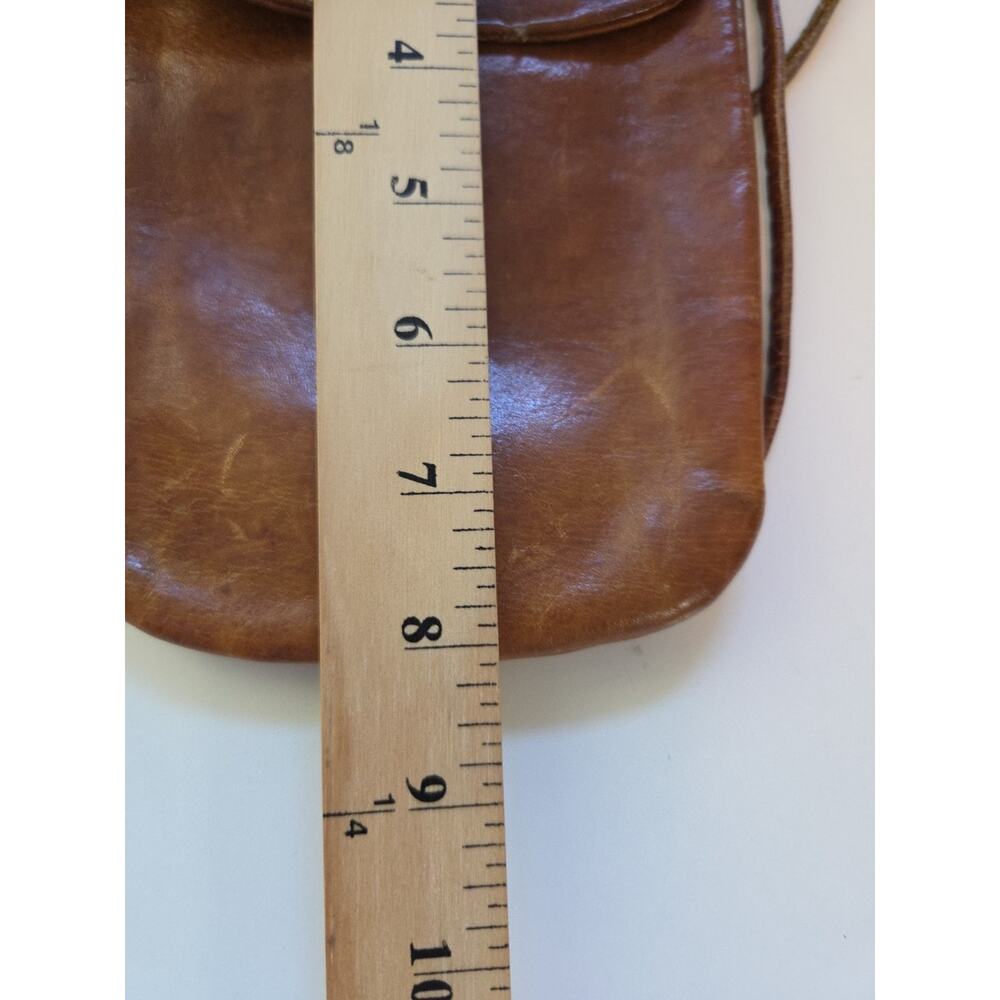 Vintage Bags By AG Leather Brown Leather Crossbody Belt Pouch - Picture 7 of 8